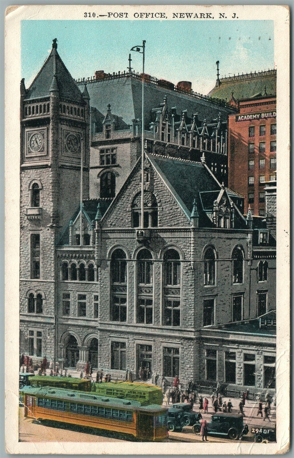 NEWARK NJ POST OFFICE ANTIQUE POSTCARD