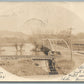 NEW BERLIN NY BRIDGE SCENE ANTIQUE REAL PHOTO POSTCARD RPPC