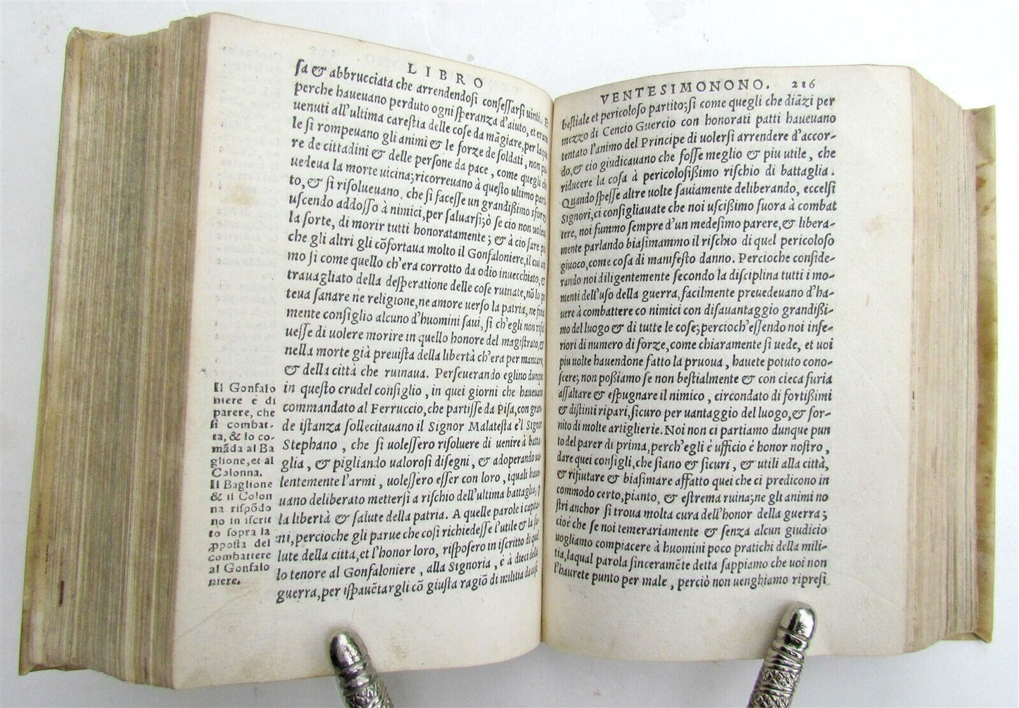 1557-1558 HISTORY 2 volumes by Paolo GIOVIO antique VELLUM BOUND 16th CENTURY