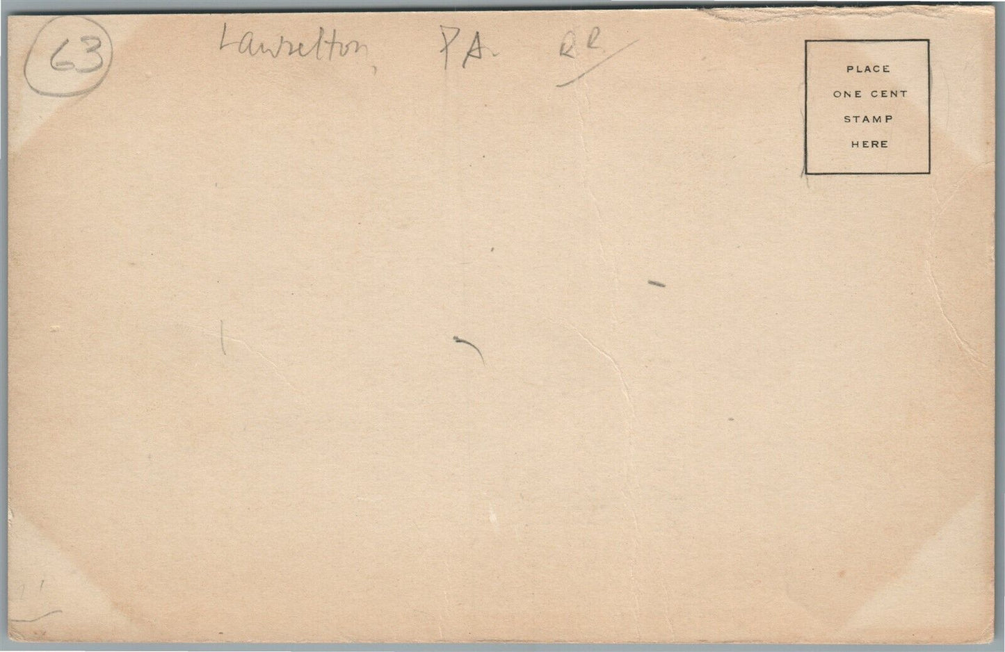 LAURELTON PA APPROACH TO STATION ANTIQUE POSTCARD