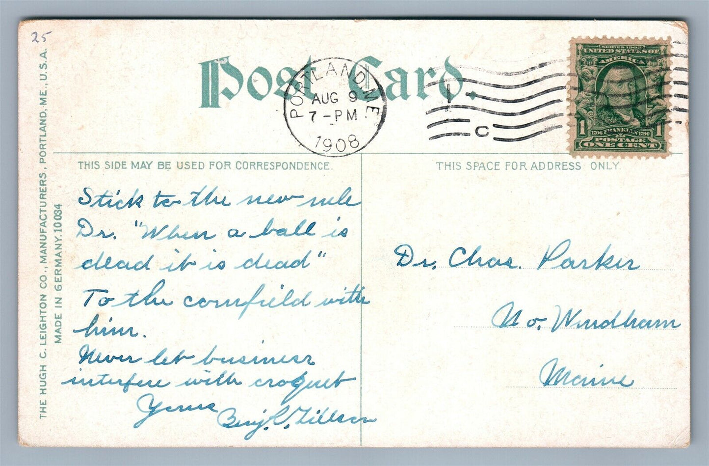 PORTLAND ME BOOTHBY SQUARE & CUSTOM HOUSE ANTIQUE POSTCARD