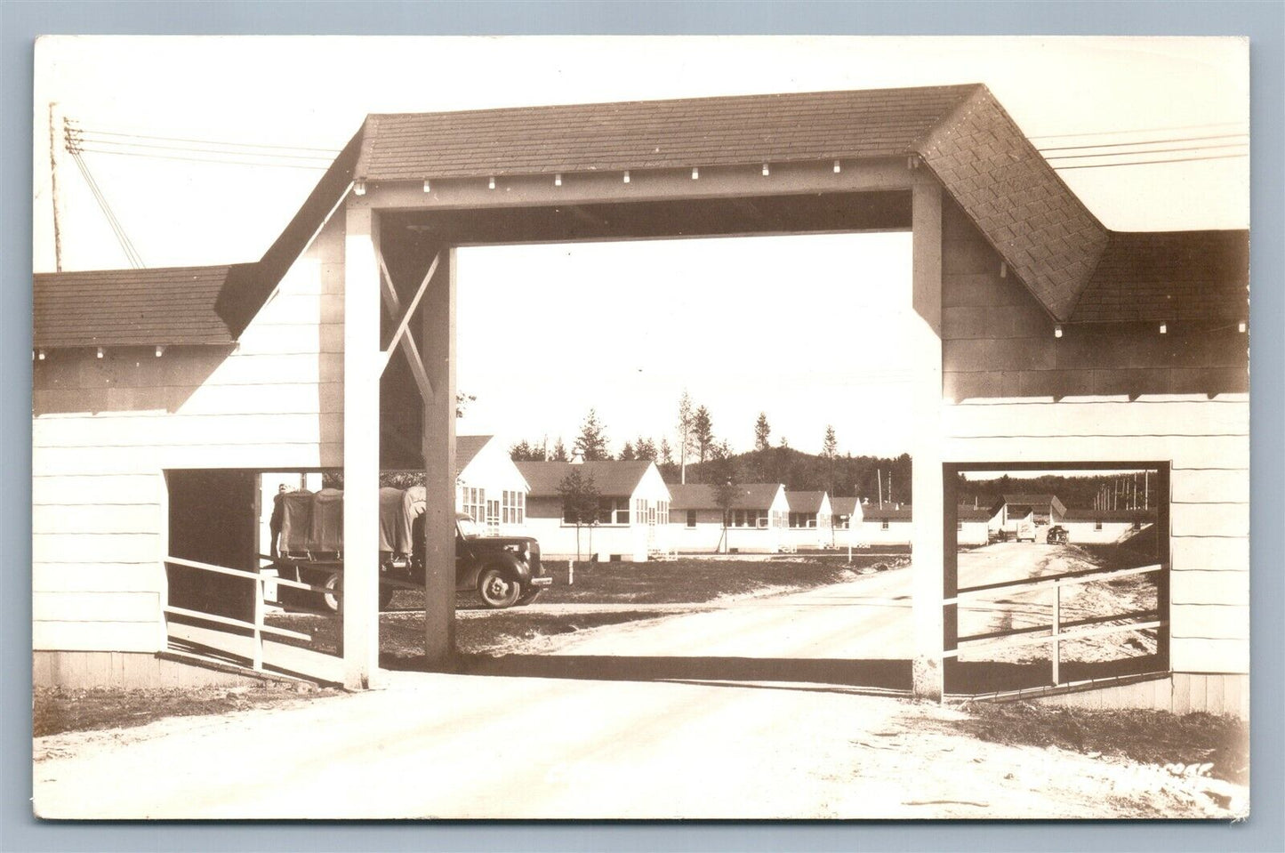 FORT McCOY BASE HOSPITAL VINTAGE REAL PHOTO POSTCARD RPPC