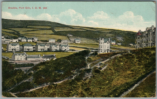 ISLE OF MAN BRADDA PORT ERIN I.O.M. ANTIQUE POSTCARD