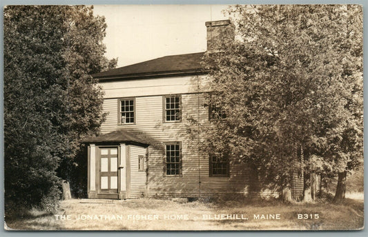 BLUEHILL ME JONATHAN FISHER HOME ANTIQUE REAL PHOTO POSTCARD RPPC