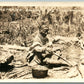 SEMINOLE INDIAN PREPARING DINNER FL EVERGLADES VINTAGE REAL PHOTO POSTCARD RPPC