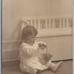 LITTLE GIRL w/ DOLL ANTIQUE PHOTO