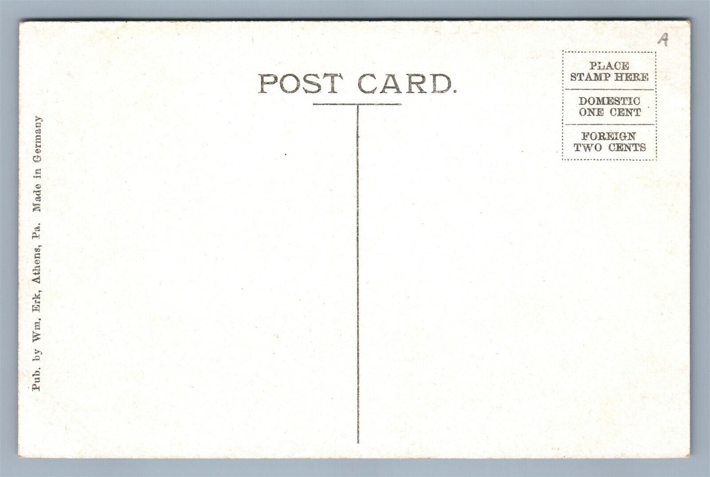 ATHENS PA SOUTH MAIN STREET ANTIQUE POSTCARD