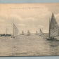 MANASQUAN BEACH NJ BOATING ANTIQUE POSTCARD