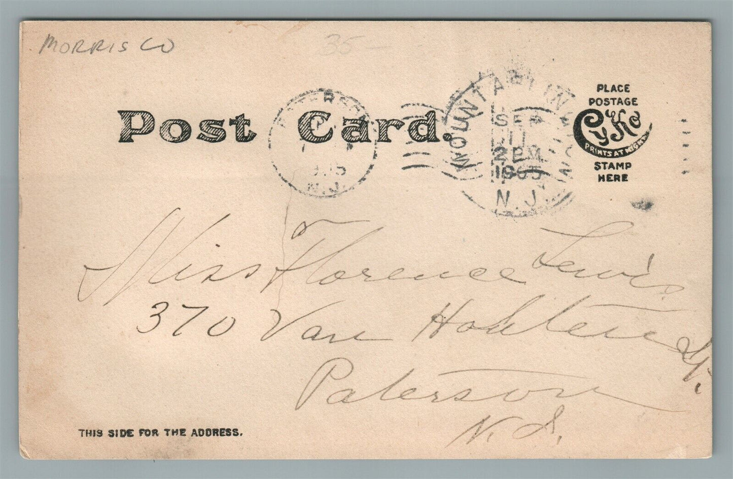 LAKE HOPATCONG NJ PISEK'S LITTLE VENICE ANTIQUE REAL PHOTO POSTCARD RPPC