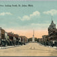 ST. JOHNS MI CLINTON AVENUE ANTIQUE POSTCARD