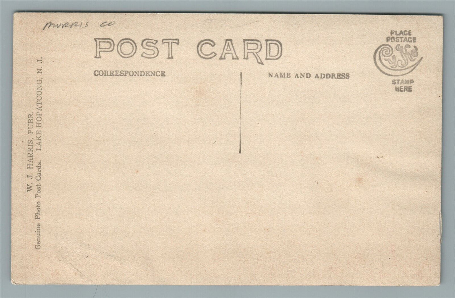 LAKE HOPATCONG NJ RIVER STYX ANTIQUE REAL PHOTO POSTCARD RPPC