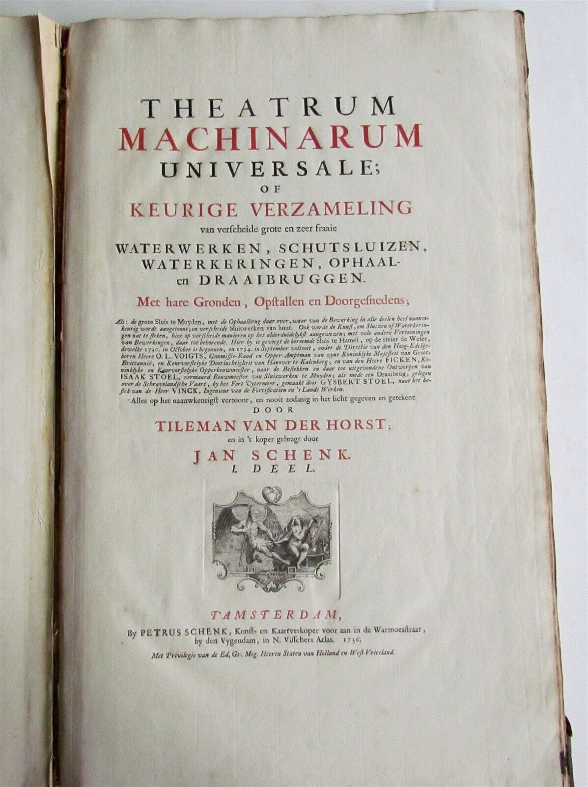 1736 THEATRUM MACHINARUM FULLY ILLUSTRATED OVERSIZED FOLIO antique