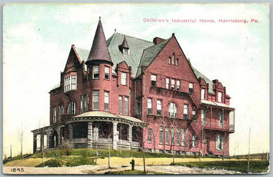 HARRISBURG PA CHILDREN'S INDUSTRIAL HOME 1912 ANTIQUE POSTCARD