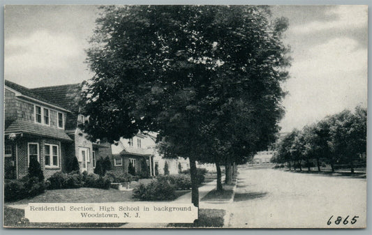 WOODSTOWN NJ RESIDENTIAL SECTION ANTIQUE POSTCARD