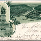 GRUSS AUS BINGEN GERMANY 1898 ANTIQUE POSTCARD