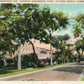 DAYTONA FL RIDGEWOOD AVENUE & HOTEL 1931 ANTIQUE POSTCARD