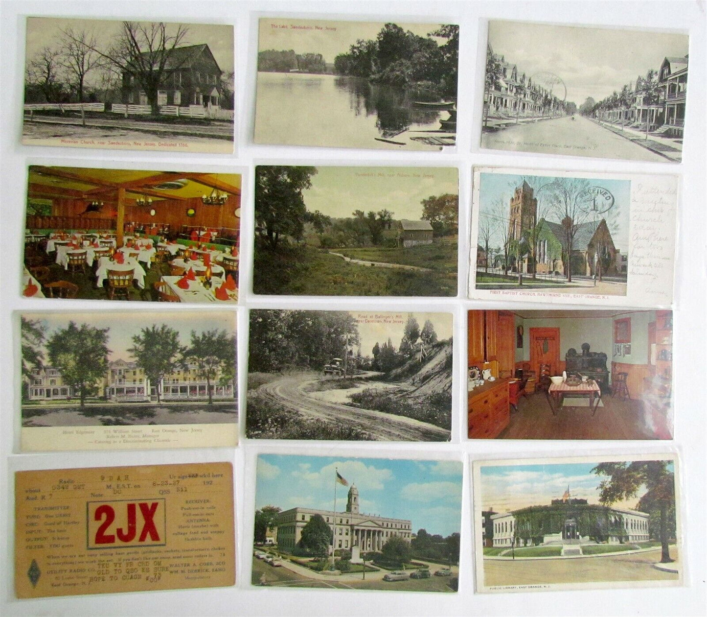 NEW JERSEY lot of 50 ANTIQUE & VINTAGE POSTCARDS NJ