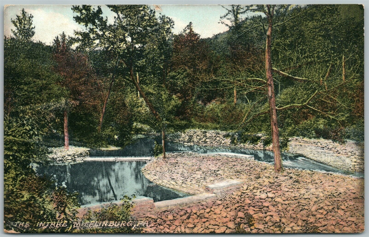 MIFFLINBURG PA THE INTAKE ANTIQUE POSTCARD