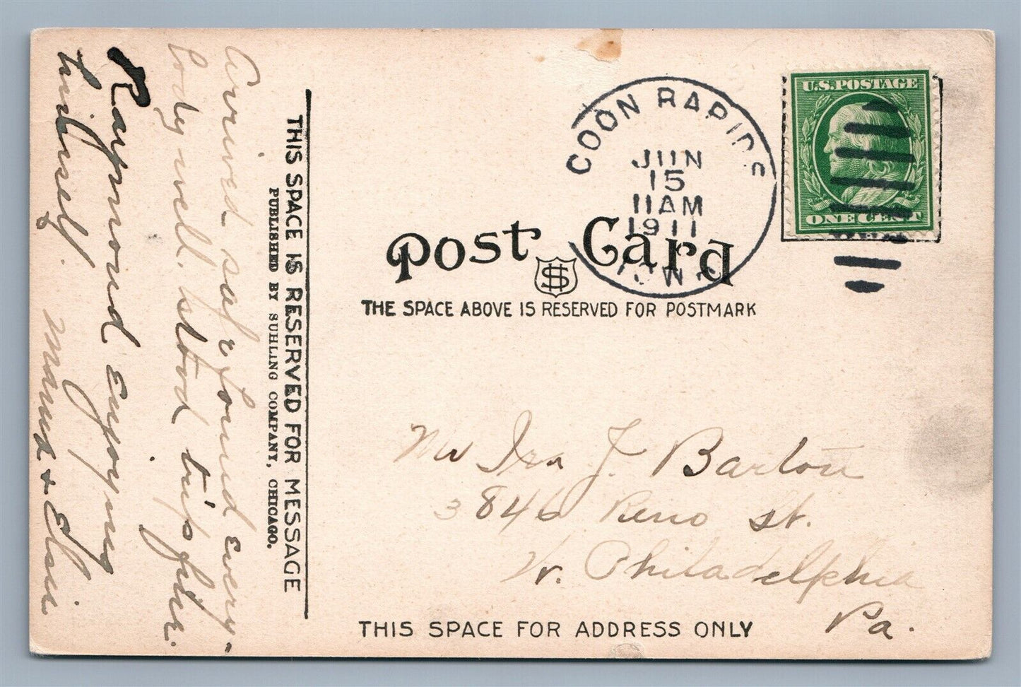 COON RAPIDS IA M.E.CHURCH ANTIQUE POSTCARD