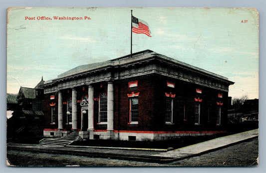 WASHINGTON PA POST OFFICE ANTIQUE POSTCARD