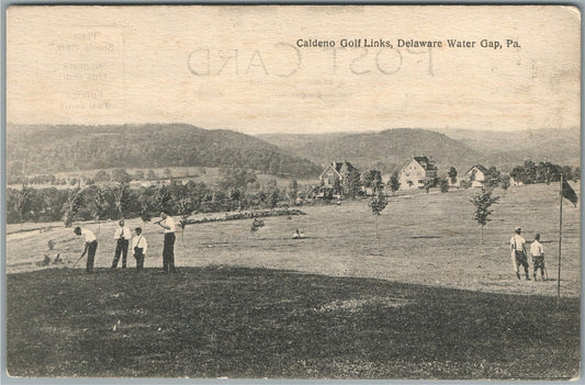 DELAWARE WATER GAP PA CALDENO GOLF LINKS ANTIQUE POSTCARD