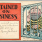 PRISONER COMIC ANTIQUE POSTCARD detained on business