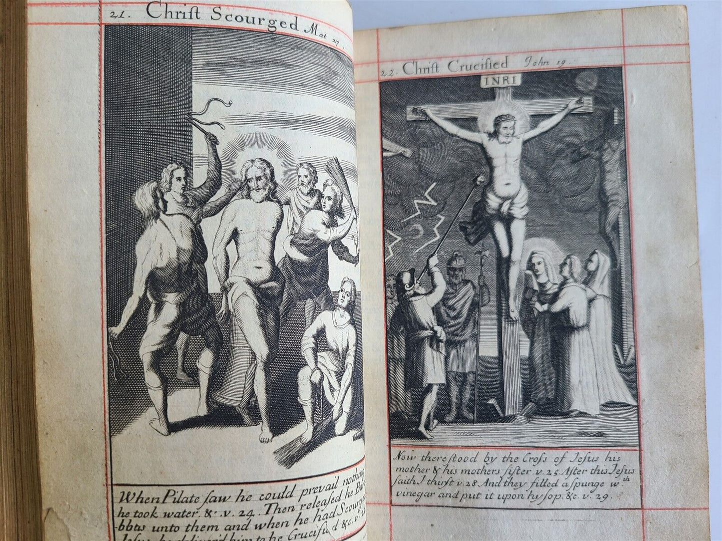 1703 BOOK OF COMMON PRAYER in ENGLISH FULLY ILLUSTRATED ANTIQUE