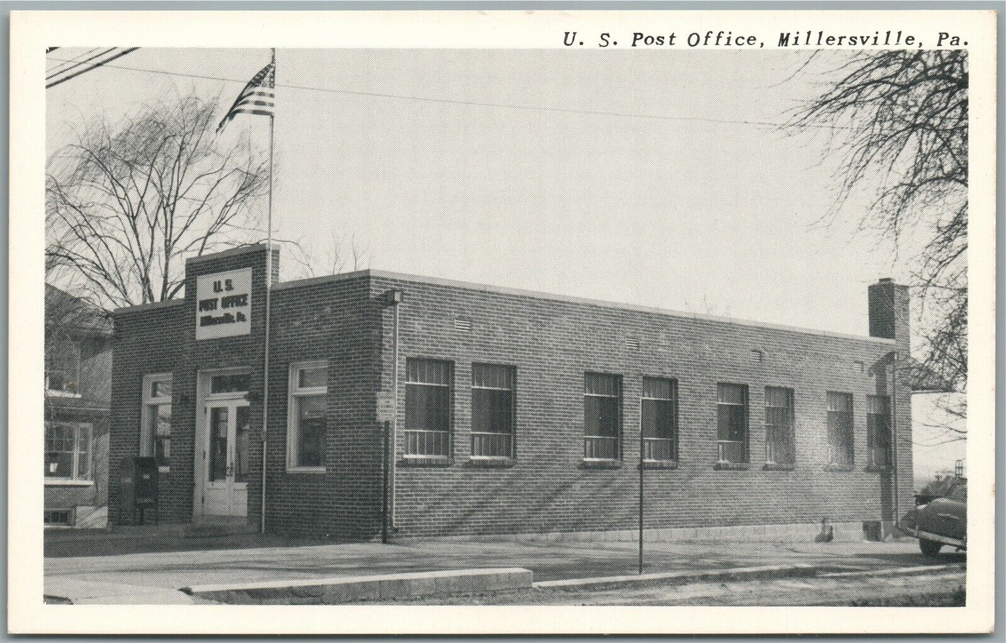 MILLERSVILLE PA POST OFFICE VINTAGE POSTCARD