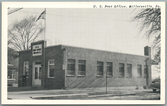 MILLERSVILLE PA POST OFFICE VINTAGE POSTCARD