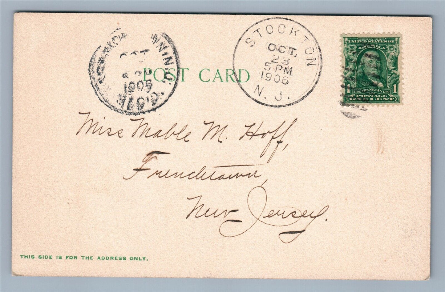 FLEMINGTON NJ ALONG THE NESHANIC ANTIQUE POSTCARD