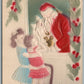 SANTA w/ KIDS MERRY CHRISTMAS EMBOSSED ANTIQUE POSTCARD