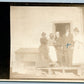 FAMILY w/ SERVANT ANTIQUE REAL PHOTO POSTCARD RPPC