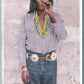 INDIAN GENTLEMAN MOQUI SMOKING CIGARETTE 1908 ANTIQUE POSTCARD