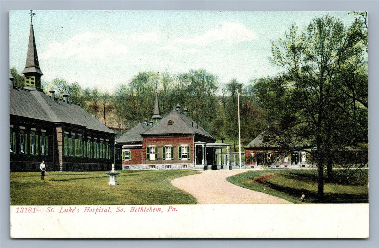 BETHLEHEM PA ST. LUKE'S HOSPITAL ANTIQUE POSTCARD