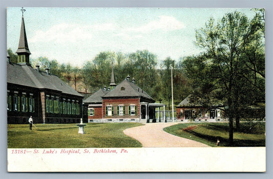 BETHLEHEM PA ST. LUKE'S HOSPITAL ANTIQUE POSTCARD