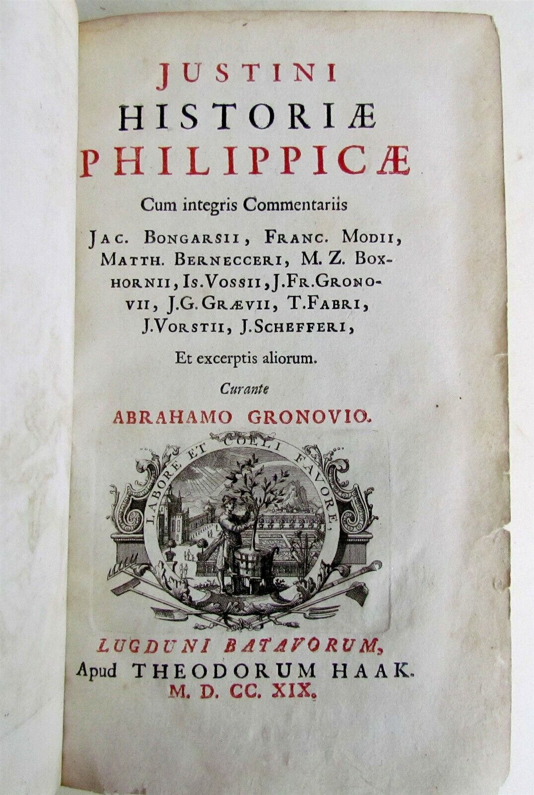 1719 Historae Philippiae antique by JUSTIN MACEDONIA KINGS HISTORY VELLUM BOUND