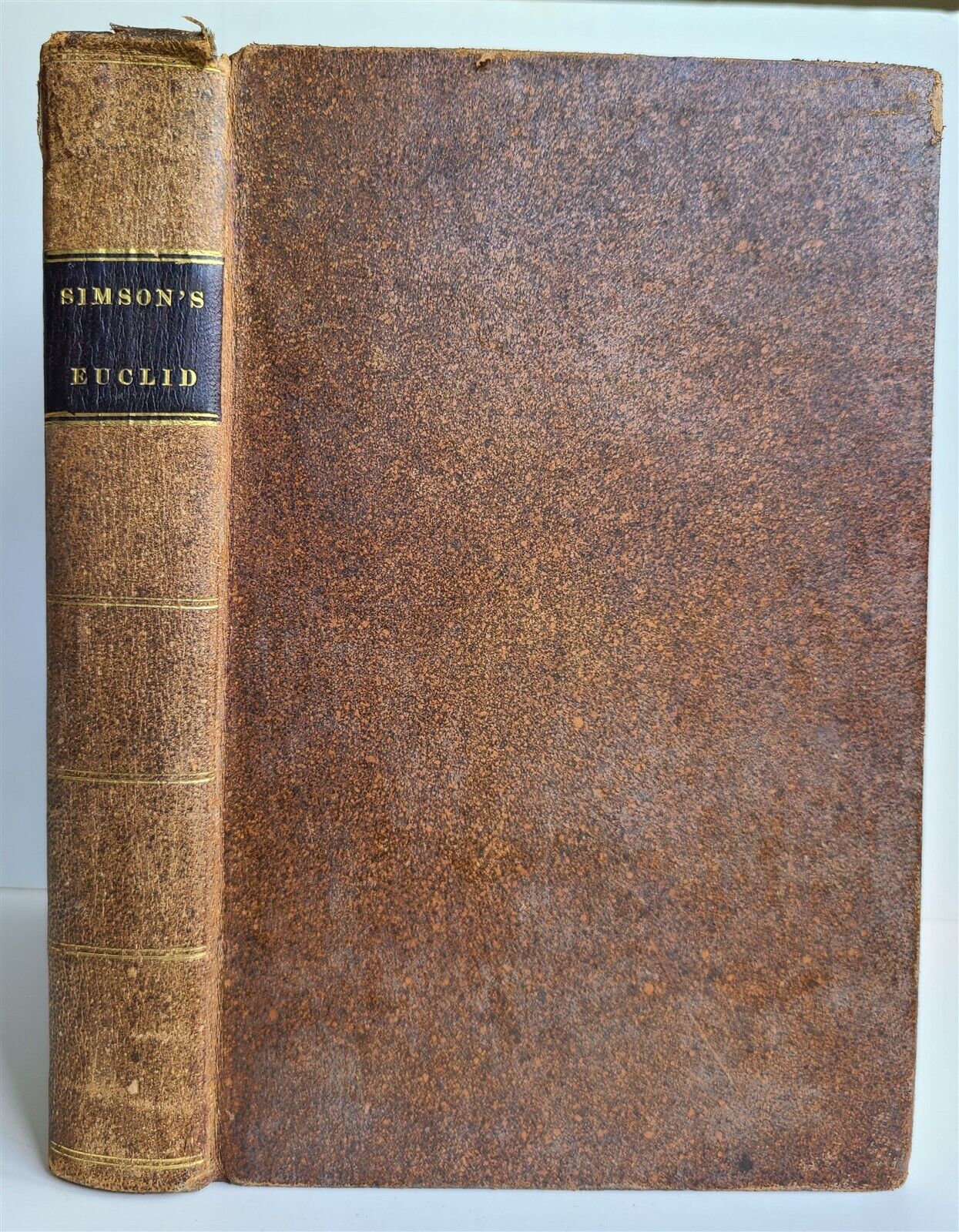 1825 ELEMENTS of EUCLID by ROBERT SIMSON GEOMETRY antique in ENGLISH AMERICANA