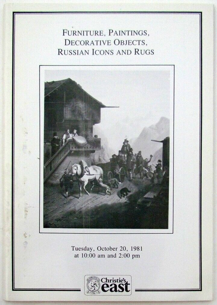 1981 FURNITURE,PAINTINGS, RUSSIAN ICONS & RUGS CHRISTIE'S AUCTION CATALOGUE BOOK