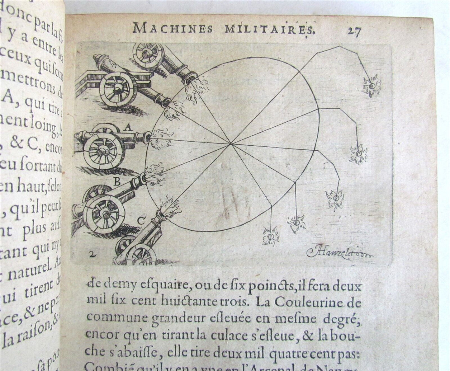 1620 MILITARY MACHINES FULLY ILLUSTRATED antique in French RARE