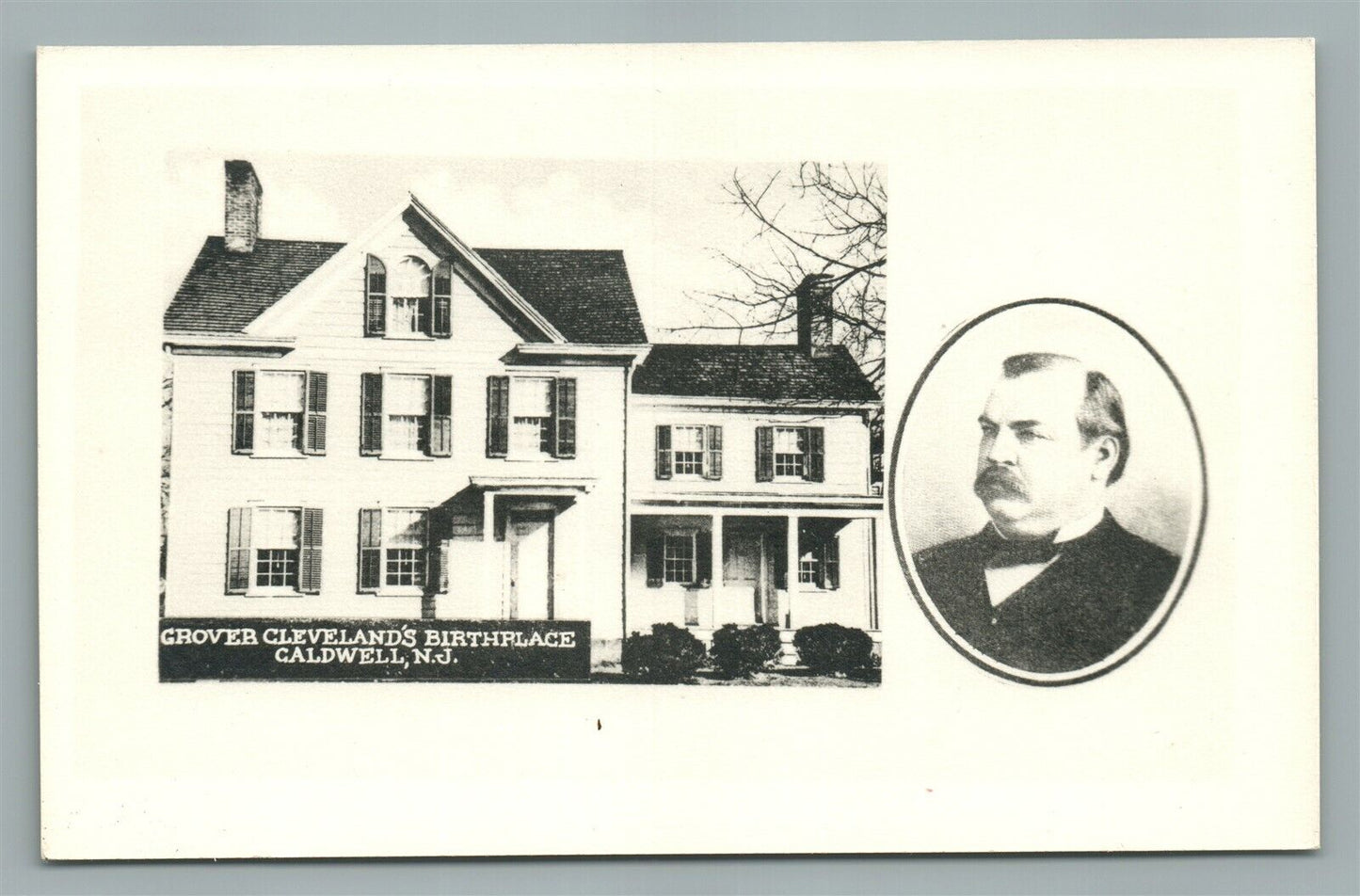 CALDWELL NJ GROVER CLEVELAND'S BIRTHPLACE VINTAGE REAL PHOTO POSTCARD RPPC