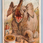 J & P COAT'S SPOOL COTTON VICTORIAN TRADE CARD w/ ELEPHANT