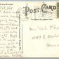 COLDWATER MI FISHING EXAGGERATED 1913 ANTIQUE POSTCARD