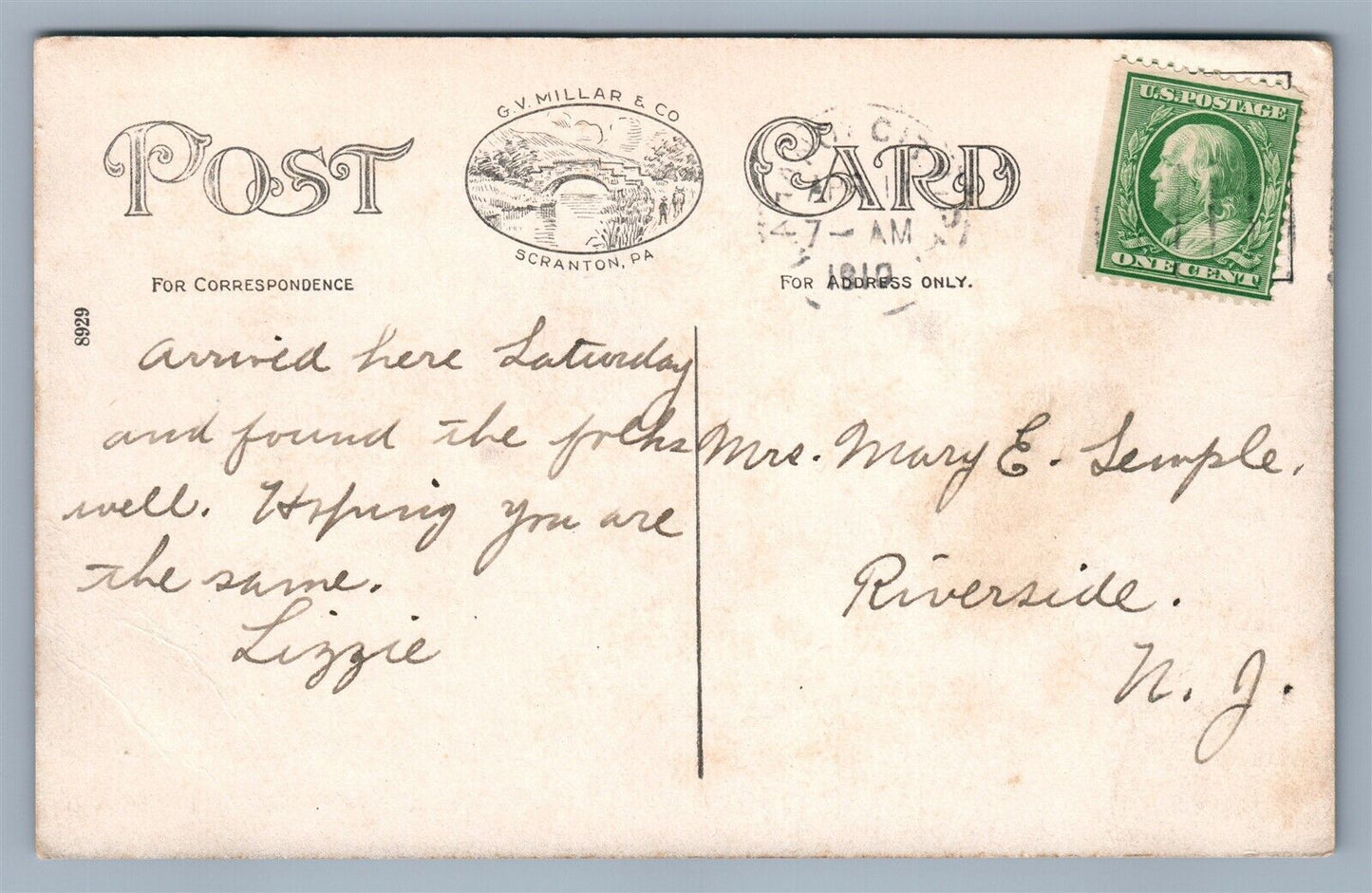 MANAHOY CITY PA MAIN & CENTER STREETS ANTIQUE POSTCARD