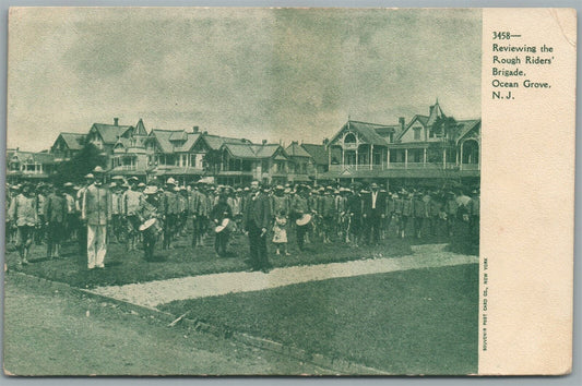 OCEAN GROVE NJ ROUGH RIDERS BRIGADE ANTIQUE POSTCARD