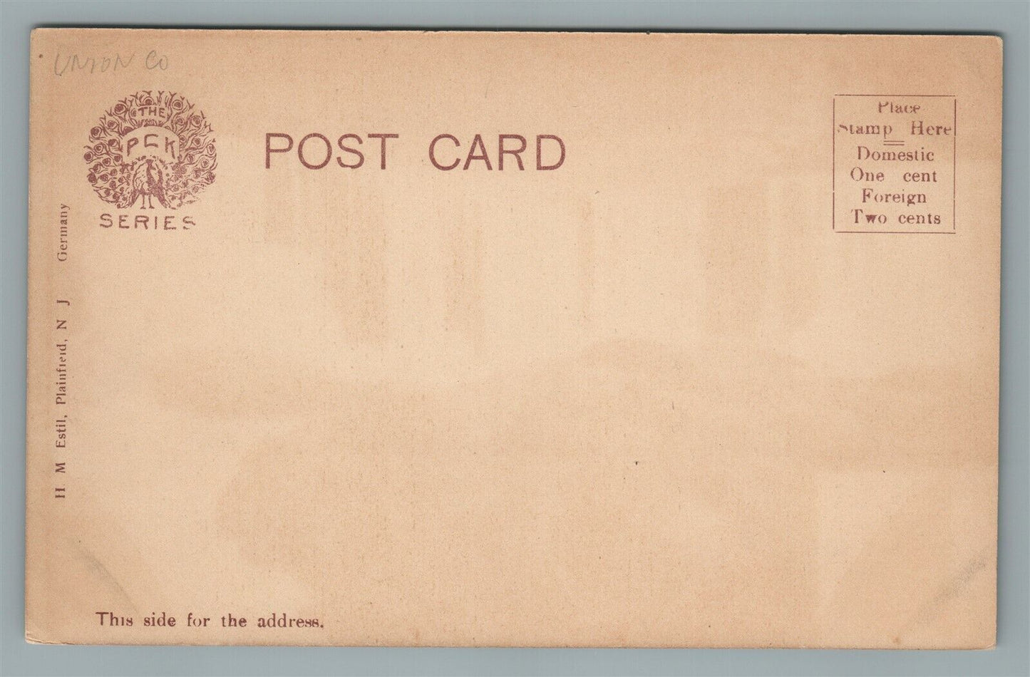 PLAINFIELD NJ WETUMPKA FALLS ANTIQUE POSTCARD