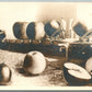 EXAGGERATED APPLES ANTIQUE REAL PHOTO POSTCARD RPPC RAILROAD FREIGHT STATION