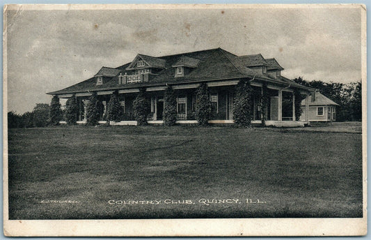 QUINCY ILL COUNTRY CLUB ANTIQUE POSTCARD