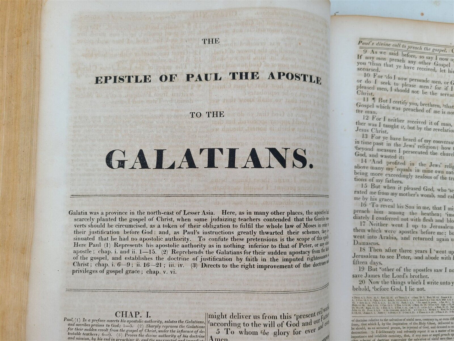 1820 JOHN BROWN BIBLE ENGLISH Self-Interpreting antique FOLIO AMERICANA NEW YORK