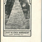 FORT EDWARD NY JANE McCREA MONUMENT ANTIQUE POSTCARD PRIVATE MAILING CARD