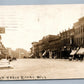 THREE RIVERS MI EAST STREET ANTIQUE REAL PHOTO POSTCARD RPPC BICYCLE STORE SIGNS